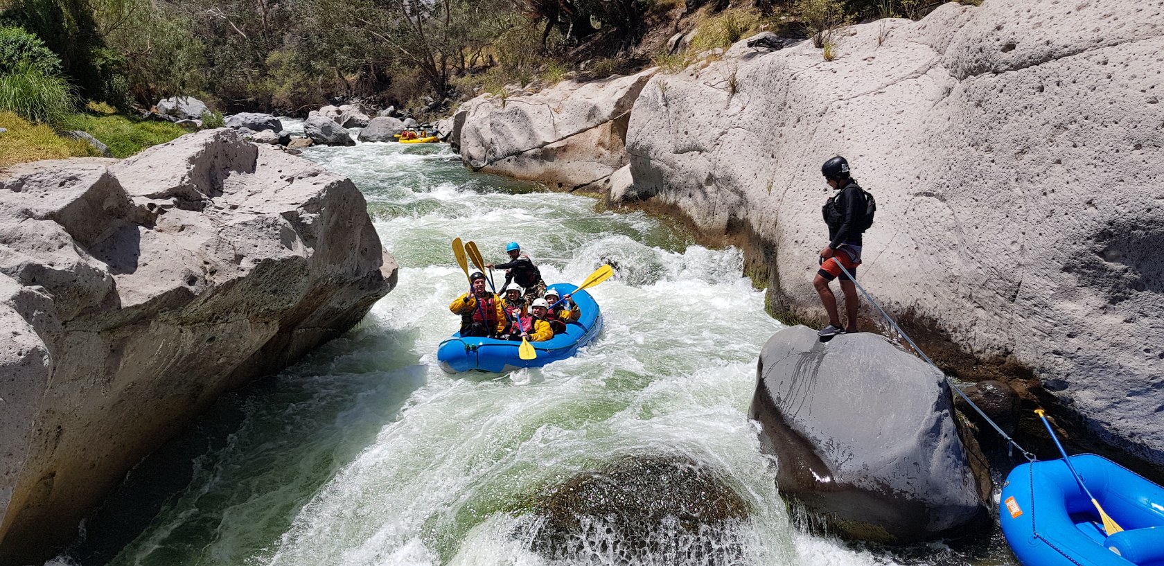 Jedna z atrakcji turystycznych w Arequipie, rafting na rzece Chili
