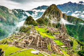 Widok na Machu Picchu o poranku